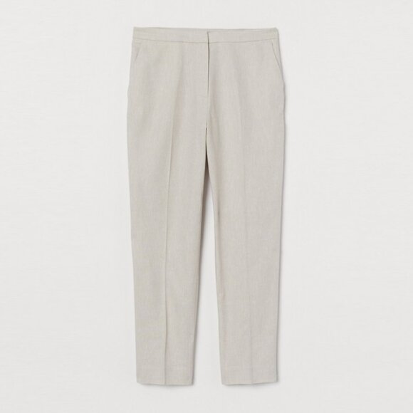 HM Ecru Linen Slack Pants 2 - Picture 1 of 4